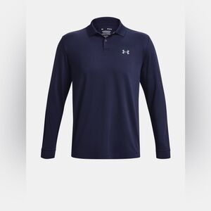 Under Armour Men’s Long Sleeve Polo in Midnight Navy / Pitch Gray - Size Small